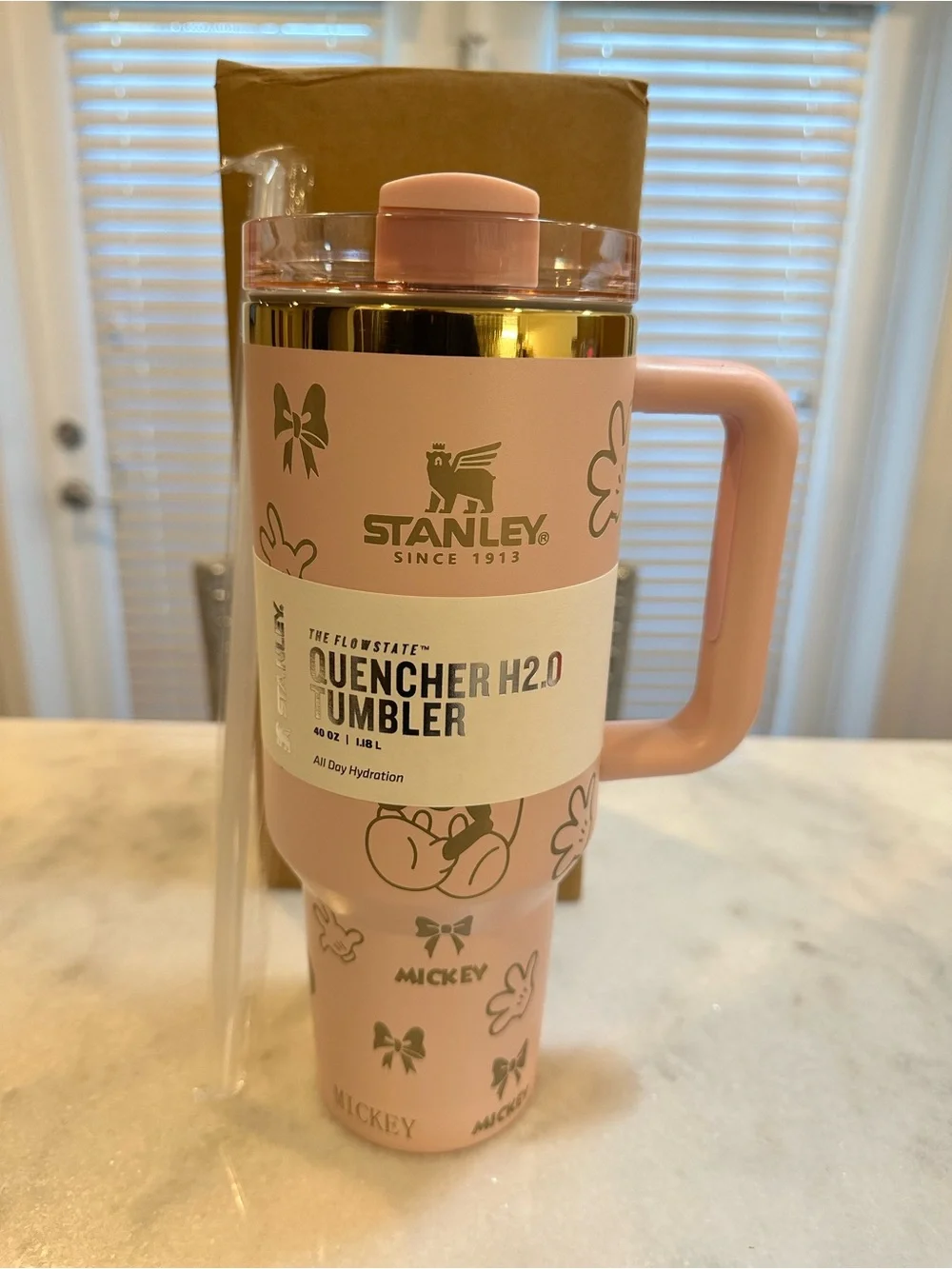 Stanley Disney Mickey Mouse Pink & Gold Limited Edition 40oz Quencher Tumbler - Picture 12 of 12